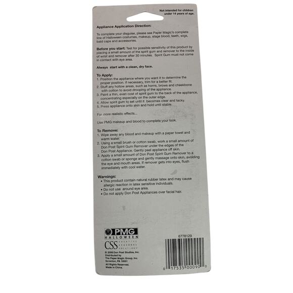 Appliance Horns Set of 2 New Small Horns Don Post Studios F/X Makeup - Picture 5 of 7